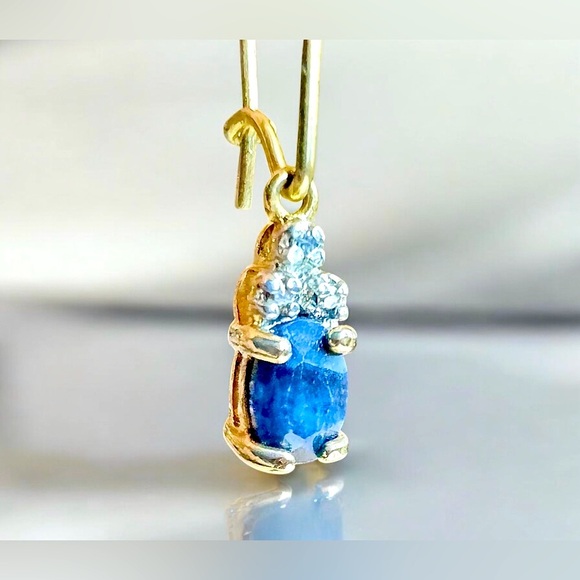 Ross-Simons | Sapphire & Diamond Gold Vermeil Earrings - Picture 2 of 13
